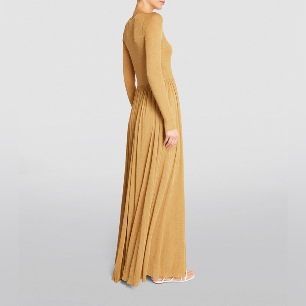 RUNWAY LOOK ZIMMERMANN Gold Lurex Lyrical Maxi Dress sz 1 NWT 2062$ - Picture 8 of 15